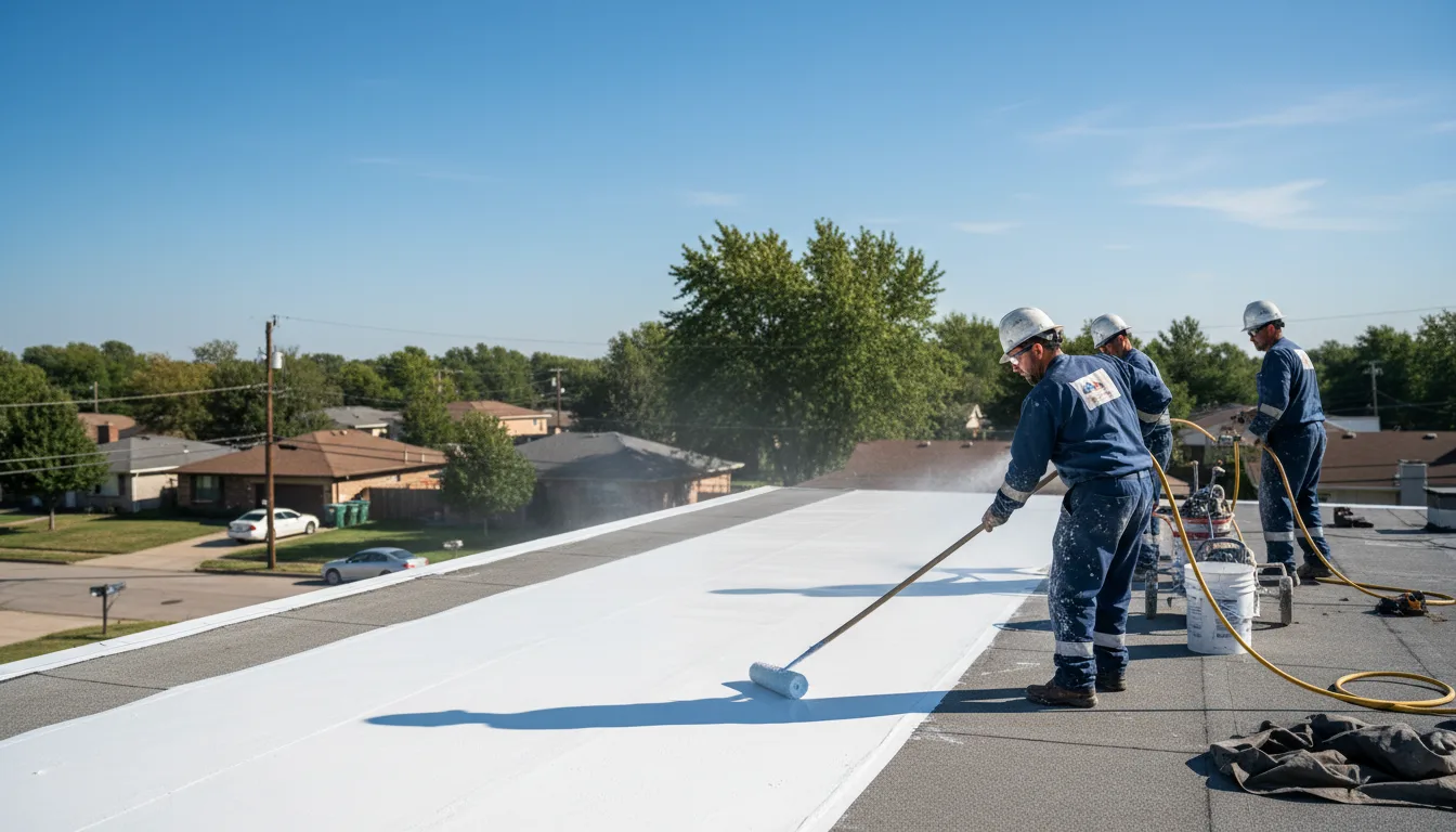 Commercial roof coating in Ridgway, IL near me